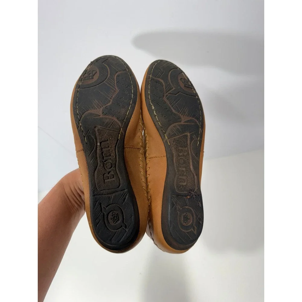 Born‎ Julianne Tan Leather Whipstitch Ballet Flats Shoes Womens 6.5 FMMC 6